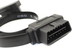 img 2 attached to OLLGEN 60CM Ультра-тонкий 2 в 1 кабель OBDII OBD2: Женский к Мужскому/Женский разъем-удлинитель - Длина 24 дюйма/2 фута