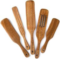 🥄 premium 5 piece wooden spurtles set for non-stick cooking - acacia wood kitchen tools logo