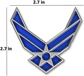 img 2 attached to DSYCAR 3D Metal Blue Wing US Air Force Premium Car Emblem Badge with Free Air Force Logo Tire Valve Stem Caps