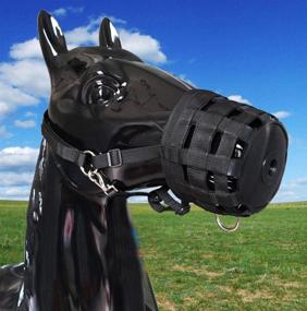 img 1 attached to UDRENM Horse Grazing Muzzle Halter - Easy Breathing and Comfort for Horses