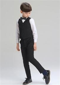 img 3 attached to Fankeshi Boys Button Formal Black