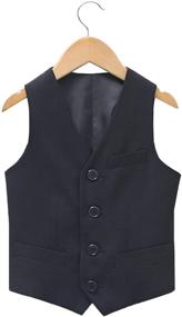 img 4 attached to Fankeshi Boys Button Formal Black