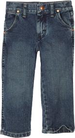 img 3 attached to 👖 Cowboy Relaxed Indigo Slim Boys' Jeans by Wrangler