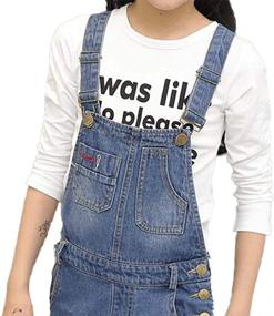 img 2 attached to Digirlsor Adjustable Jumpsuit Suspender 130 140Cm Girls' Clothing