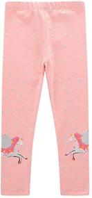 img 3 attached to Girls' 3-Pack Cotton Leggings with Casual Stretch - Trendy Clothing