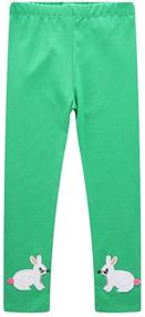 img 2 attached to Girls' 3-Pack Cotton Leggings with Casual Stretch - Trendy Clothing