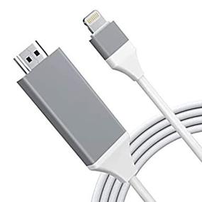 img 4 attached to 🔌 Apple Mfi Certified Lightning to HDMI Adapter Cable for iPhone, iPad, and iPod - Connect to TV, HDTV, Monitor, Projector - Sync Screen with Digital AV Adapter