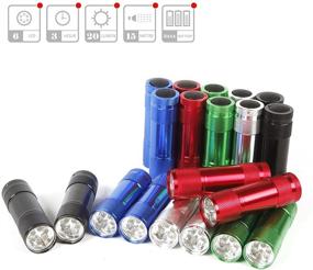 img 1 attached to 🔦 20-Pack Aluminum 6-LED Flashlights Set by FASTPRO | Includes Lanyard and 60 AAA Batteries | Pre-installed