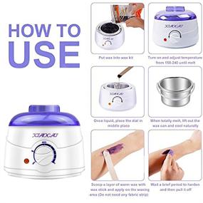 img 1 attached to Waxing Kit with Home Wax Warmer for Hair Removal – Includes 4 Pack Hard Wax Beans for Women and Men. Features Wax Heater and 10 pcs Applicator Sticks – Ideal for Bikini, Brazilian, Legs, Armpit, and Face