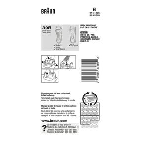 img 3 attached to 🪒 Braun Series 3 Old Generation Electric Shaver Replacement Head - 30B - Compatible with SmartControl, TriControl, 300, 310, 320, 330, 340