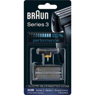 🪒 braun series 3 old generation electric shaver replacement head - 30b - compatible with smartcontrol, tricontrol, 300, 310, 320, 330, 340 logo