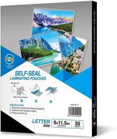 img 3 attached to ✉️ Everest Self Sealing Waterproof Laminating Pouches, 9x11.5 Inches, 30 Sheets, 10 Mils Thick - Gloss Finish, No Machine Required