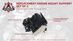 img 1 attached to 🧰 Engine Mount Set of 2 with Heat Shield - Compatible with Chevy, Cadillac & GMC Vehicles - 07-14 Escalade, Silverado, Suburban, Tahoe, Sierra, Yukon - Replaces OEM Part Numbers 15854941, A5365 - Left and Right Mounts