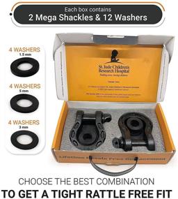 img 1 attached to GearAmerica Mega Shackles Black (2PK)