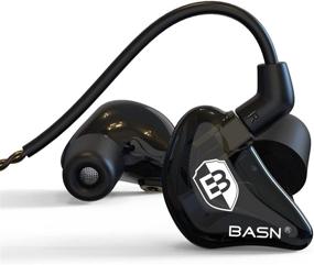 img 4 attached to 🎧 BASN Bsinger PRO in Ear Monitor Headphones for Musicians, Dynamic Driver Noise Isolating Earphones with 2 Detachable MMCX Cables - Black