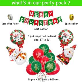 img 2 attached to 🎄 Complete 74-Piece Set of Christmas Party Decorations Supplies - Includes Paper Fans, Hanging Swirls, Photo Booth Props, Balloons, Confetti, and Banner