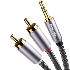 img 4 attached to DUKABEL 3.5mm to RCA Cable - Premium 2-Male RCA to AUX Cable (4ft/1.2m)