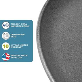 img 2 attached to 🍕 G&S Metal Products Co. ProBake Teflon Nonstick Pizza Pan, 12-inch, Charcoal