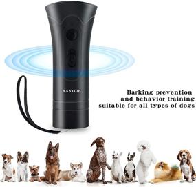 img 3 attached to 🐕 Wanyi Dog Barking Deterrent - 2-in-1 Anti Barking Device with Dual LED Light, Shoulder Strap, and 17 Ft. Control Range - Indoor and Outdoor Stop Dog Barking Control Devices