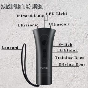 img 2 attached to 🐕 Wanyi Dog Barking Deterrent - 2-in-1 Anti Barking Device with Dual LED Light, Shoulder Strap, and 17 Ft. Control Range - Indoor and Outdoor Stop Dog Barking Control Devices