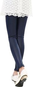 img 3 attached to 👖 Stylish and Comfortable: Tulucky Stretchy Leather Legging Tag150 for Girls' Clothing