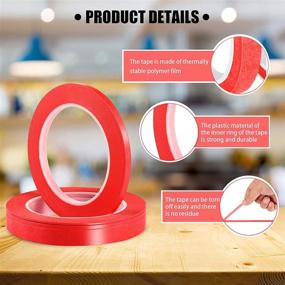 img 2 attached to 4 Rolls Fine Line Tape Fineline Automotive Masking Tape For DIY Car Making Auto Paint Thin Lines Paper Tape (Red