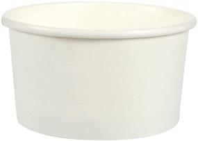 img 3 attached to 🍦 100-Piece Disposable Paper Ice Cream Sundae Cups - White 5-Ounce Bowls for Desserts, Yogurt & Party Supplies