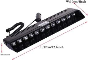 img 3 attached to 🚨 XTAUTO LED Emergency Strobe Light - 12V Windshield Dash Dashboard Flash Roof Hazard Light Bar with Suction Cups for Car Truck Vehicle