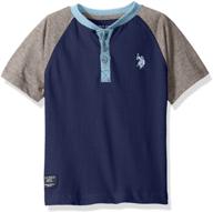 👕 boys' short sleeve henley by u.s. polo assn. logo