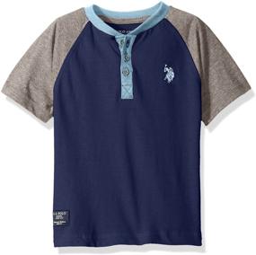 img 1 attached to 👕 Boys' Short Sleeve Henley by U.S. Polo Assn.