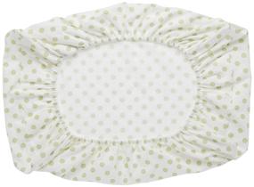 img 1 attached to 🌿 Trend Lab Deluxe Flannel Changing Pad Cover in Sage Dot