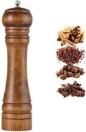 🌿 liberty oak grinder: premium manual pepper grinding tool for kitchen seasoning - 8 inch solid wood logo