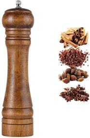 img 4 attached to 🌿 Liberty Oak Grinder: Premium Manual Pepper Grinding Tool for Kitchen Seasoning - 8 Inch Solid Wood