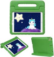 📱 hde ipad 9th generation case for kids: shockproof green cover with handle stand - fits 2021, 2020, and 2019 apple ipad 10.2 logo