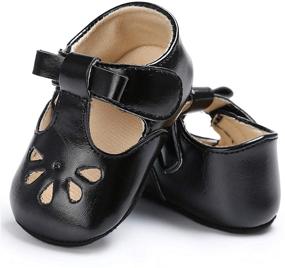 img 3 attached to 👶 RVROVIC Baby Girls Mary Jane Flats | Princess Christening Baptism Infant Crib Shoes | Toddler Prewalkers