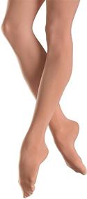 img 2 attached to Endura Footed Tights for Girls by Bloch Dance