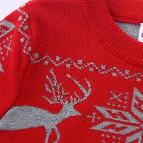 img 2 attached to 🎅 Adorable LittleSpring Little Boys Girls Ugly Christmas Sweater: Cozy Crewneck Knit Cuteness!