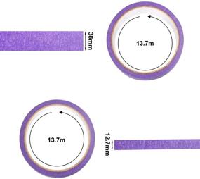 img 2 attached to 🎨 Purple Tape Removable Masking Tape - Craft Multi General Purpose, Ideal for DIY Arts and Crafts, Labeling, Writable Decorations - Sizes: 1/2 Inch x 15 Yards and 1.5 Inches x 15 Yards