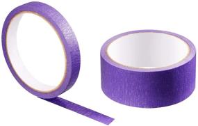 img 1 attached to 🎨 Purple Tape Removable Masking Tape - Craft Multi General Purpose, Ideal for DIY Arts and Crafts, Labeling, Writable Decorations - Sizes: 1/2 Inch x 15 Yards and 1.5 Inches x 15 Yards