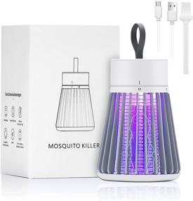 img 4 attached to 🪰 LEOFI Electric Bug Zapper: Indoor/Outdoor Fly & Mosquito Trap with LED Light | Portable, Battery-Operated Gray Fly Trap - Up to 6 Hours of Protection!