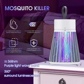 img 3 attached to 🪰 LEOFI Electric Bug Zapper: Indoor/Outdoor Fly & Mosquito Trap with LED Light | Portable, Battery-Operated Gray Fly Trap - Up to 6 Hours of Protection!