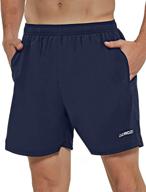 demozu men's 5 inch running shorts: lightweight, quick dry workout athletic gym tennis shorts with pockets logo