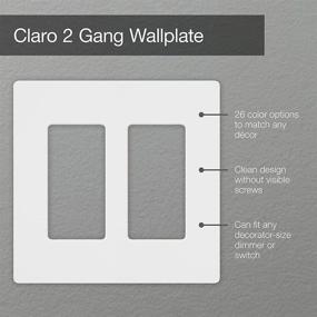 img 2 attached to 🏢 Lutron Claro 2 Gang Decorator Wallplate SC-2-SW Snow - Sleek and Stylish Solution for Your Wallplate Needs