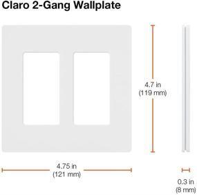 img 1 attached to 🏢 Lutron Claro 2 Gang Decorator Wallplate SC-2-SW Snow - Sleek and Stylish Solution for Your Wallplate Needs