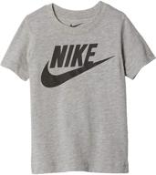 👕 активная детская одежда: футболка nike little sleeve в цвете обсидиан логотип