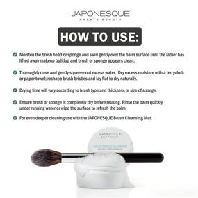 img 2 attached to 🥥 Coconut Scented Japonesque Makeup Brush and Sponge Cleanser Balm: Solid, Mess-Free Formula - Travel Friendly