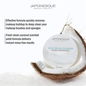 img 3 attached to 🥥 Coconut Scented Japonesque Makeup Brush and Sponge Cleanser Balm: Solid, Mess-Free Formula - Travel Friendly