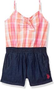 img 2 attached to 👗 U.S. Polo Assn. Girls' Romper" - Optimized Product: "U.S. Polo Assn. Romper for Girls