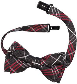 img 1 attached to Retreez Tartan Plaid Woven Microfiber Pre-tied Boy's Bow Tie – Classic Styles