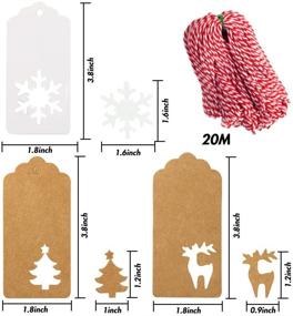 img 3 attached to 🎄 Праздничные рождественские этикетки: Елочка с шнуром, Снежинка, Праздничный олень